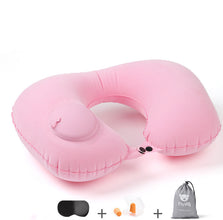 Portable Travel Inflatable U-Shaped TPU Pillow